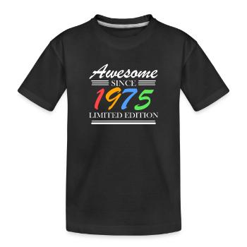 1975 - Fantastisch seit 1975 - Jahrgang 1975 - Kinder Premium Bio T-Shirt - Schwarz - Vorne