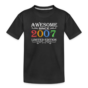 2007 - Fantastic since 2007 - Born in 2007 - Kids' Premium Organic T-Shirt - black - Front