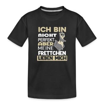 Frettchen - Kinder Premium Bio T-Shirt - Schwarz - Vorne