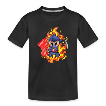 1er anniversaire Garçon 1 an Ninja - T-shirt bio Premium Enfant - noir - Devant