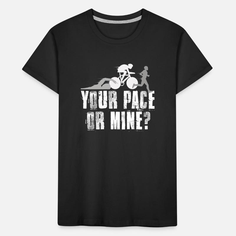 Dein Tempo Oder Meins Triathlon Kinder Premium Bio T-Shirt