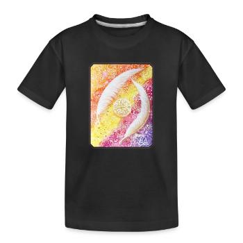 Angel Feathers of the Soul - Sonja Ariel von Staden - Kids' Premium Organic T-Shirt - black - Front