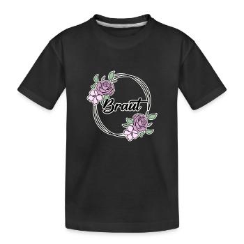 Braut Junggesellinnenabschied - Kinder Premium Bio T-Shirt - Schwarz - Vorne