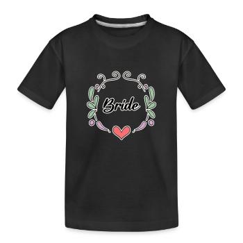 Braut Junggesellinnenabschied - Kinder Premium Bio T-Shirt - Schwarz - Vorne