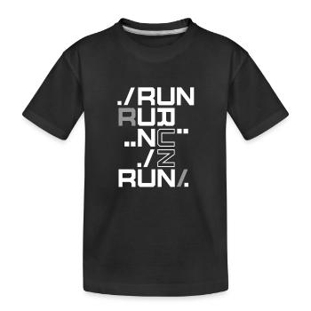 Run Sport Running Runners Sprinter Marathon - Kids' Premium Organic T-Shirt - black - Front