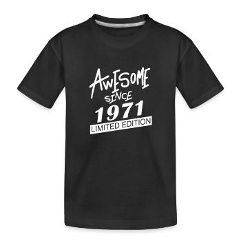 1971 - Kinder Premium Bio T-Shirt - Schwarz - Vorne