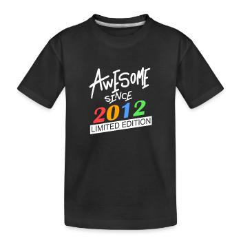 2012 - Jahrgang 2012 - Kinder Premium Bio T-Shirt - Schwarz - Vorne