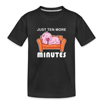 Dormez seulement dix minutes - T-shirt bio Premium Enfant - noir - Devant