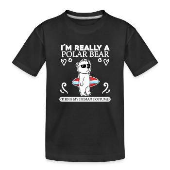 Ours polaire Ours polaire Dictons - T-shirt bio Premium Enfant - noir - Devant