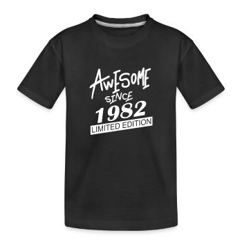 1982 - Jahrgang 1982 - Fantastisch seit 1982 - Kinder Premium Bio T-Shirt - Schwarz - Vorne