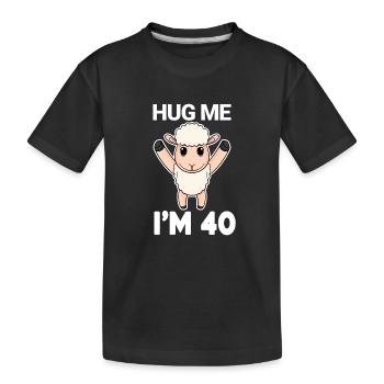 40 ans - 40 ans - câlin - T-shirt bio Premium Enfant - noir - Devant