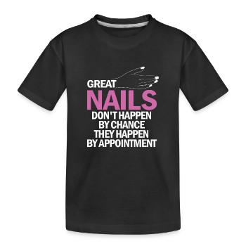 Les grands ongles ne viennent pas par hasard - T-shirt bio Premium Enfant - noir - Devant