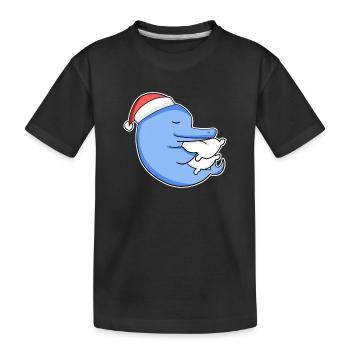 Dauphin Noël Sommeil Sommeil Sommeil Sommeil - T-shirt bio Premium Enfant - noir - Devant