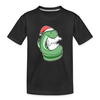 Serpent Noël Sommeil Sommeil Sommeil Sommeil - T-shirt bio Premium Enfant - noir - Devant