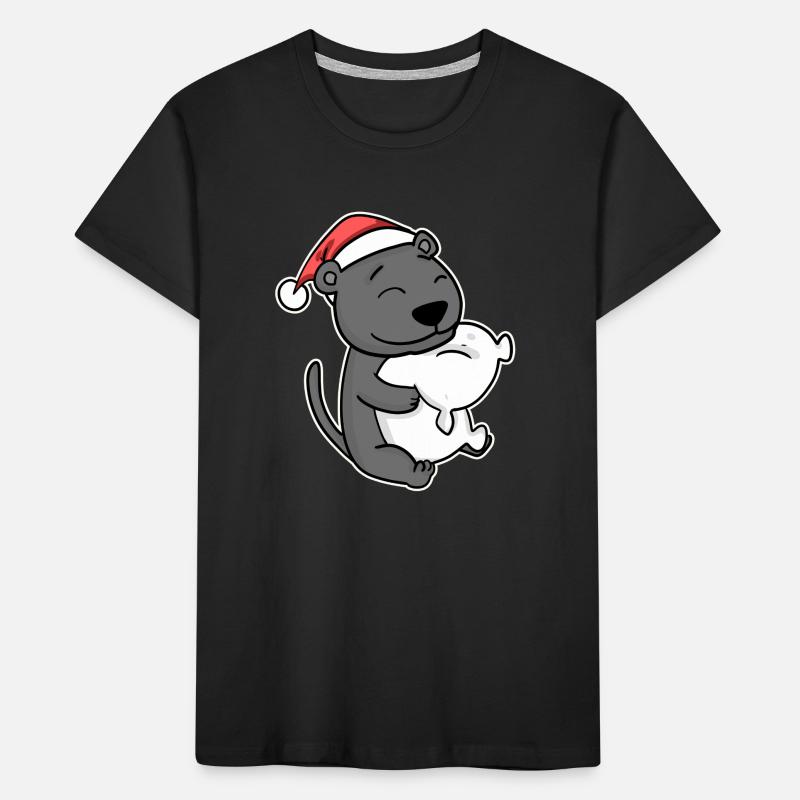 Schwarzer Panther Weihnachten Schlafen Schlaf Kinder Premium Bio T-Shirt