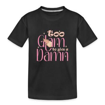 Trop glamour pour donner un sacré créateur d’ongles - T-shirt bio Premium Enfant - noir - Devant