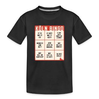 Köln Bingo Kölsch Et Kütt Alaaf Kölner Karneval - Kinder Premium Bio T-Shirt - Schwarz - Vorne