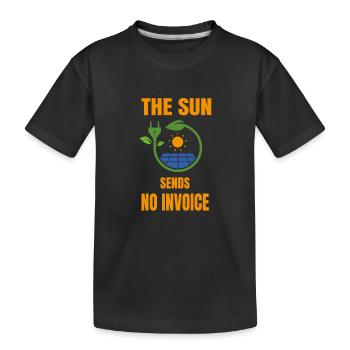 Soleil Pas de facture système solaire énergie solaire - T-shirt bio Premium Enfant - noir - Devant