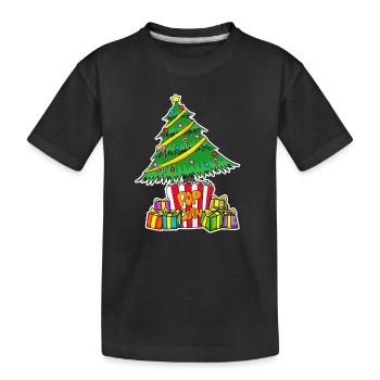 WeihnachtenKino Serie Filme anschauen - Kinder Premium Bio T-Shirt - Schwarz - Vorne