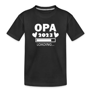 Opa 2023 - Opa werden - Bald Opa - Kinder Premium Bio T-Shirt - Schwarz - Vorne