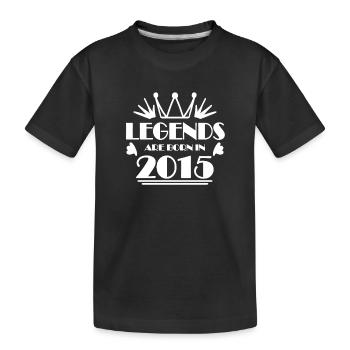 2015 - Jahrgang 2015 - Kinder Premium Bio T-Shirt - Schwarz - Vorne
