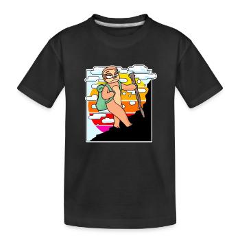 Montagnes Paresseuses Montagnes Sommets - T-shirt bio Premium Enfant - noir - Devant
