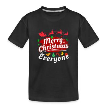 Noël, noël, noël, noël, noël, noël, noël, noël - T-shirt bio Premium Enfant - noir - Devant