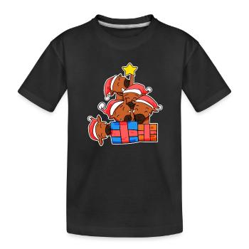 Antilope Arbre de Noël Antilope - T-shirt bio Premium Enfant - noir - Devant