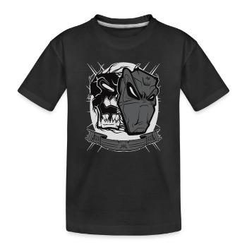 Devil mask - Kinder Premium Bio T-Shirt - Schwarz - Vorne