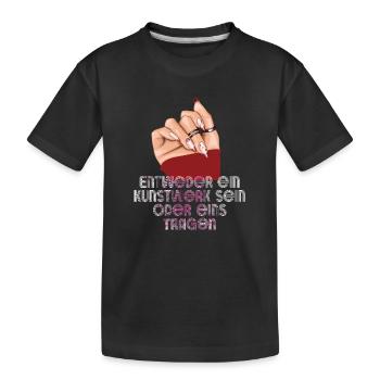 Soit une œuvre d’art Être un créateur d’ongles - T-shirt bio Premium Enfant - noir - Devant