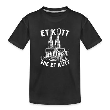 Köln Et Kütt Wie Et Kütt Kölner Grundgesetz Kölsch - Kinder Premium Bio T-Shirt - Schwarz - Vorne