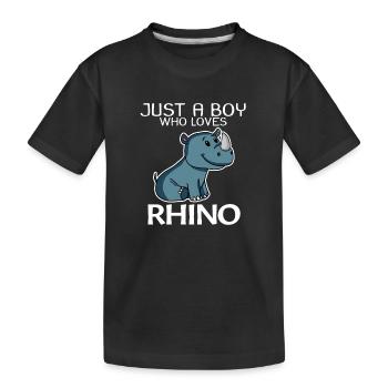 Rhinocéros Rhinocéros - T-shirt bio Premium Enfant - noir - Devant