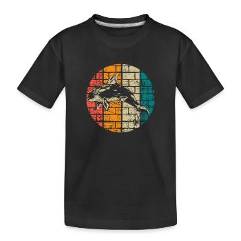 Orca Whale vintage - T-shirt bio Premium Enfant - noir - Devant