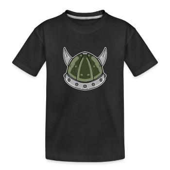 Casque Viking - T-shirt bio Premium Enfant - noir - Devant