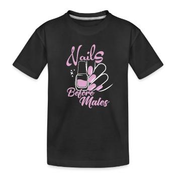 Les ongles avant les hommes Créateur d’ongles - T-shirt bio Premium Enfant - noir - Devant