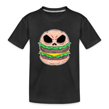 Burger Crâne - T-shirt bio Premium Enfant - noir - Devant
