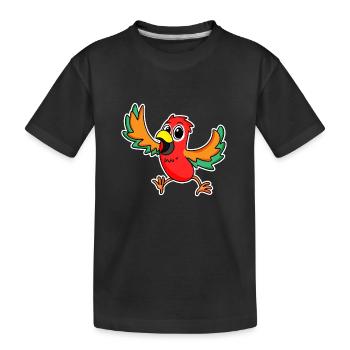 Perroquet Oiseaux Oiseaux - T-shirt bio Premium Enfant - noir - Devant