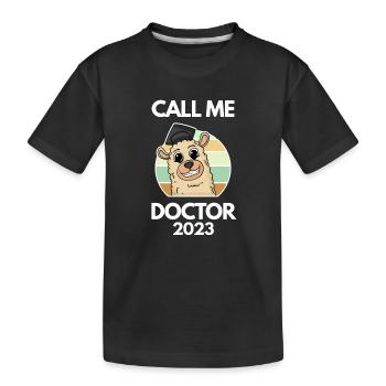 Doctoral thesis Doctorate Doctorate 2023 Doctor - Kids' Premium Organic T-Shirt - black - Front