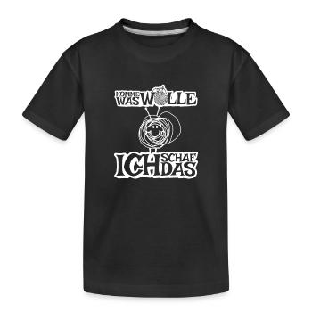 Komme was Wolle ich Schaf das - Kinder Premium Bio T-Shirt - Schwarz - Vorne
