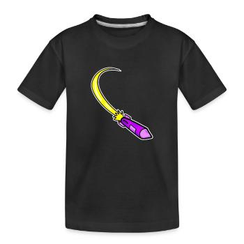 Fusée violette - T-shirt bio Premium Enfant - noir - Devant