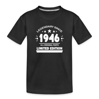 1946 - Né 1946 - Année de construction 1946 Spruch - T-shirt bio Premium Enfant - noir - Devant