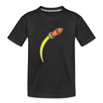 Fusée Orange - T-shirt bio Premium Enfant - noir - Devant