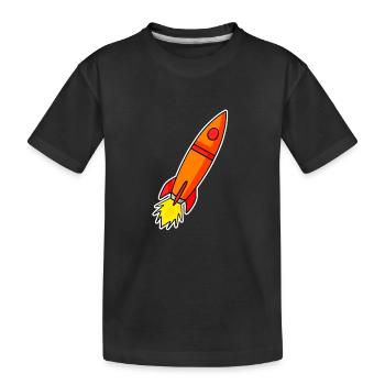 Fusée Orange - T-shirt bio Premium Enfant - noir - Devant