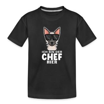 coole Katze - Siamkatze Spruch - Kinder Premium Bio T-Shirt - Schwarz - Vorne