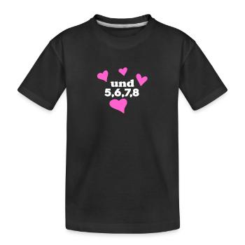 Tanzen Tanz Tanzkurs Rhythmus - Kinder Premium Bio T-Shirt - Schwarz - Vorne