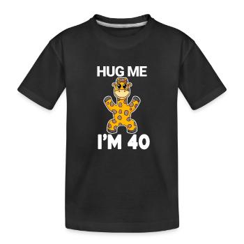 40 ans - 40 ans - câlin - T-shirt bio Premium Enfant - noir - Devant