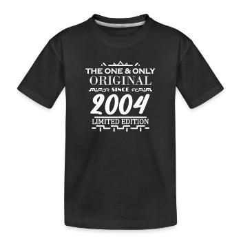2004 - Baujahr 2004 - Jahrgang 2004 geboren - Kinder Premium Bio T-Shirt - Schwarz - Vorne