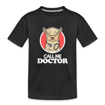 Doctor Doctor Veterinarian - Kids' Premium Organic T-Shirt - black - Front