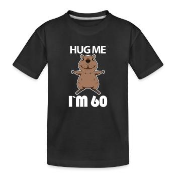 60 ans - 60 ans - câlin - T-shirt bio Premium Enfant - noir - Devant