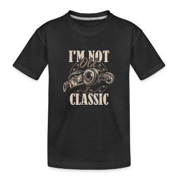 Ich bin nicht alt, ich bin ein klassisches lustiges Retro-Auto - Kinder Premium Bio T-Shirt - Schwarz - Vorne